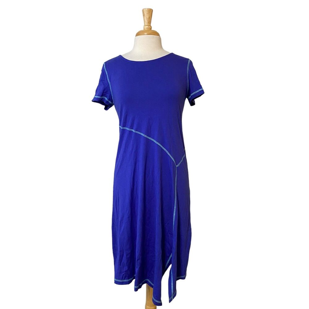 Soft Surroundings Women's Purple Boatneck Midi Dress Extra Small Style 2B843